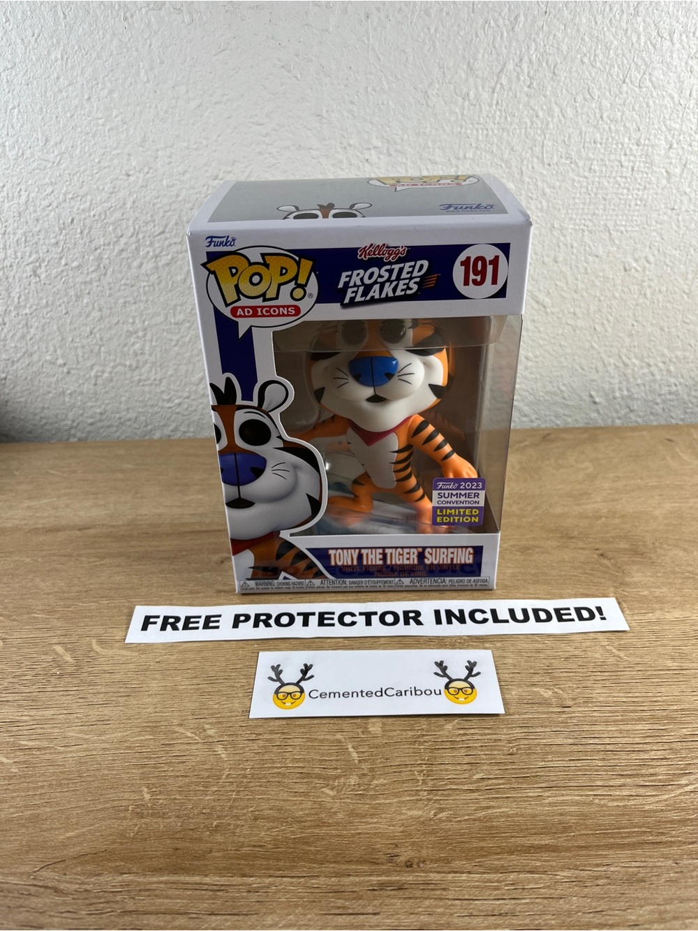 Tony the Tiger Surfing Funko Pop #191 Frosted Flakes SDCC 2023 Vaulted NOT MINT
